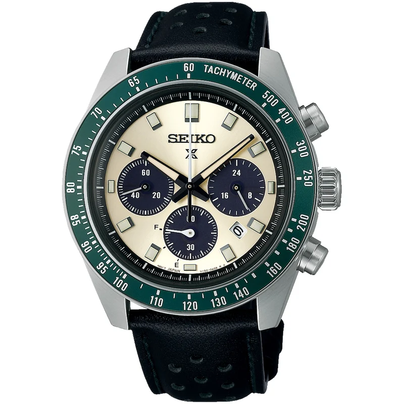 Montre Seiko Prospex Solar Homme SSC943P1 Speedtimer Chronograph Racing Sports Vert