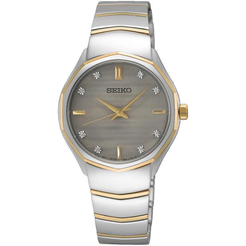 Montre Seiko Conceptual Quartz Femme SUR616P1 Argenté Doré Gris