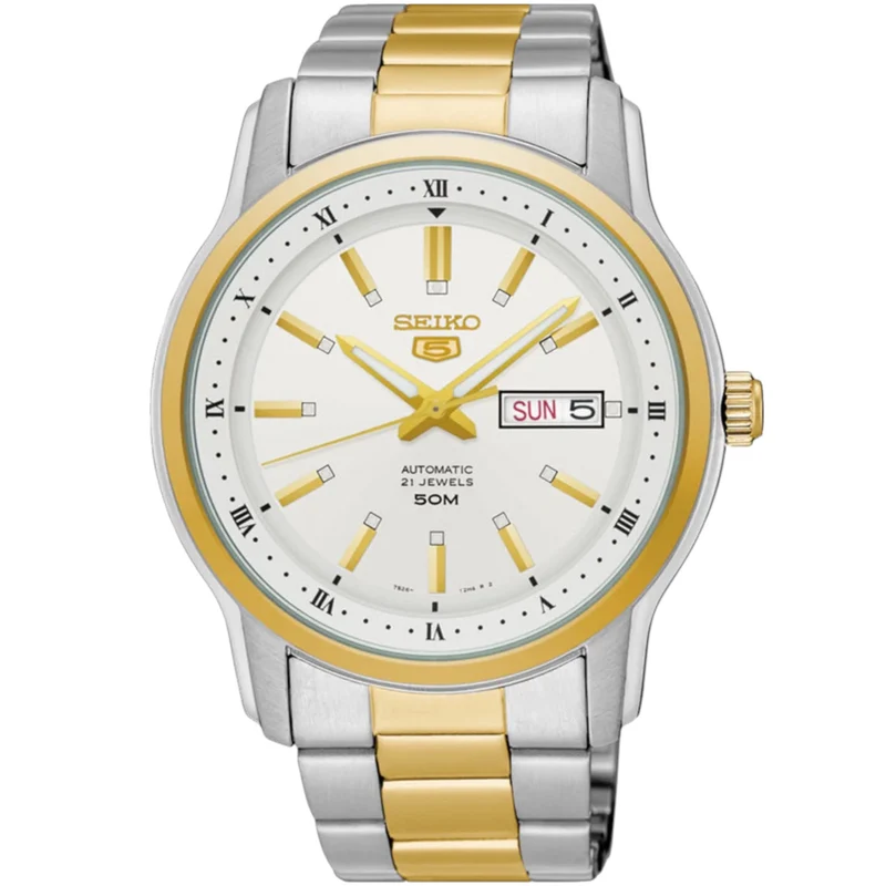 Montre Seiko 5 SNKP14K1 Homme Automatique Blanc