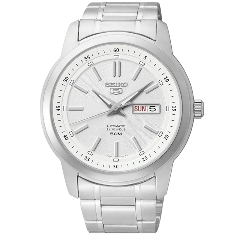 Montre Seiko 5 SNKM83K1 Homme Automatique Blanc