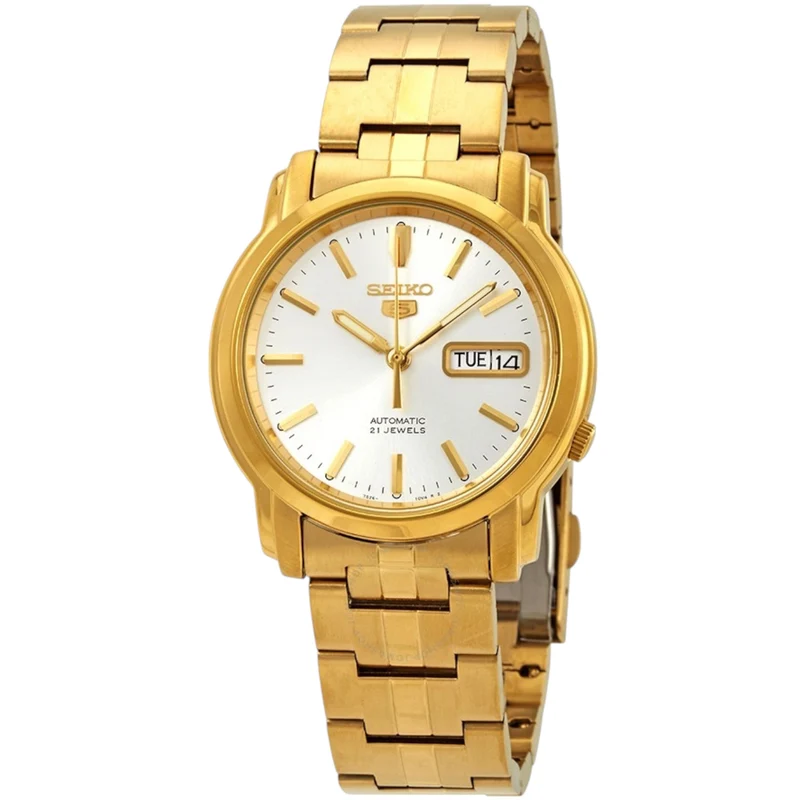 Montre Seiko 5 SNKK74K1 Homme Automatique Argent Doré