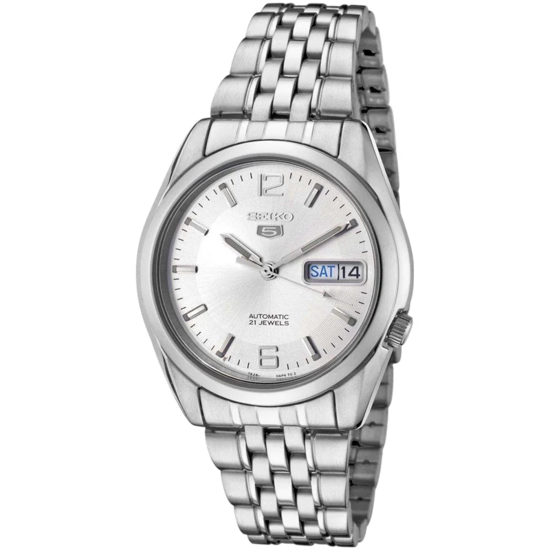 Montre Seiko 5 SNK385K1 Homme Automatique Argent Blanc