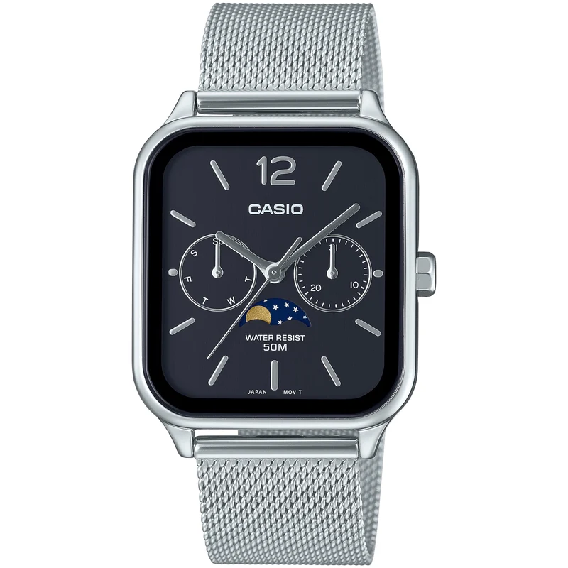 Montre Casio Standard Homme MTP-M305M-1A Moon Phase Noir Quartz