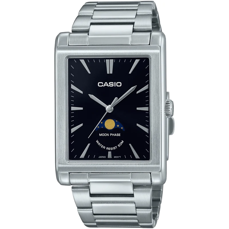 Montre Casio Standard Homme MTP-M105D-1A Moon Phase Noir Quartz