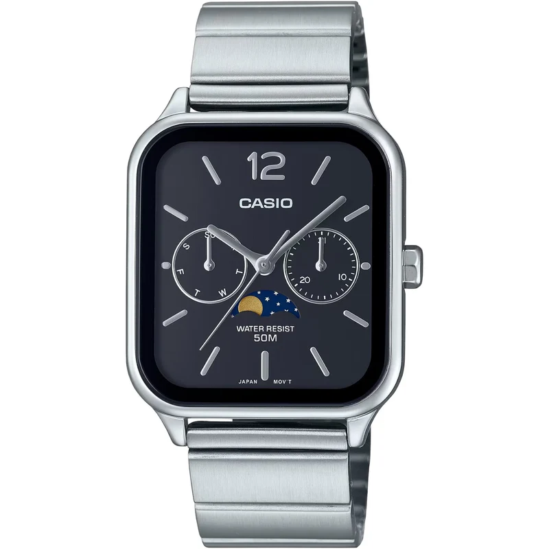 Montre Casio Standard Homme MTP-M305D-1A Moon Phase Noir Quartz