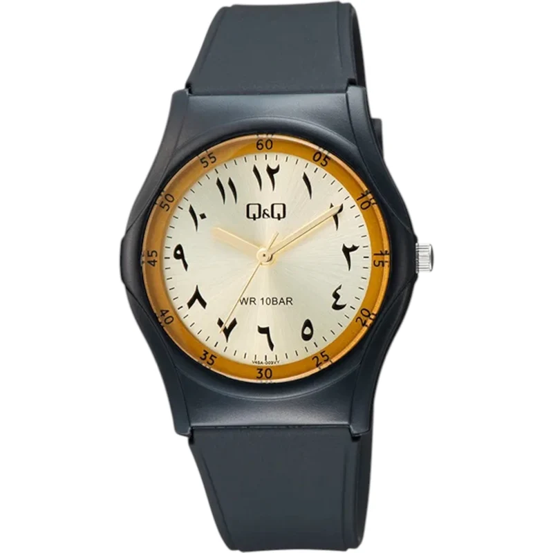 Montre Q&Q Arabic Dial V45A-003VY Homme Doré
