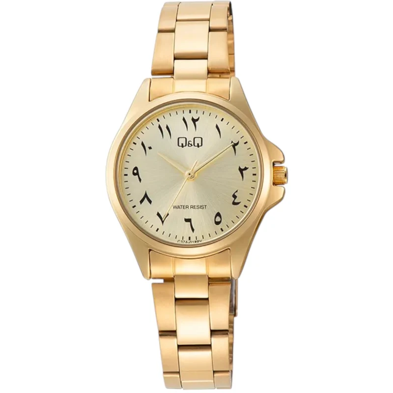 Montre Q&Q Arabic Dial C37A-018PY Femme Doré