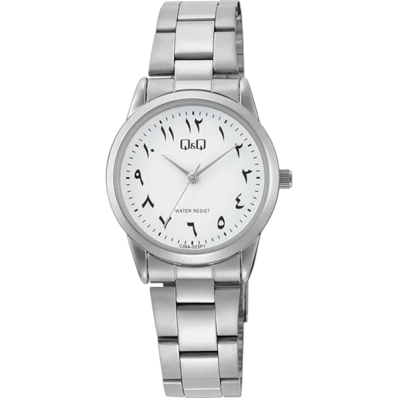 Montre Q&Q Arabic Dial C09A-023PY Femme Argenté