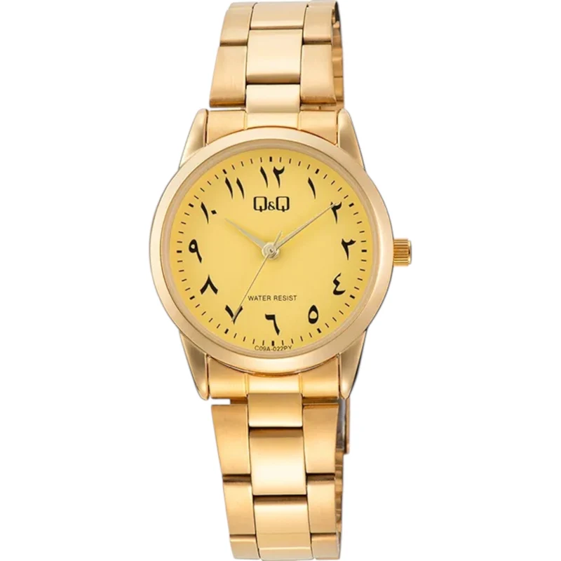 Montre Q&Q Arabic Dial C09A-022PY Femme Doré