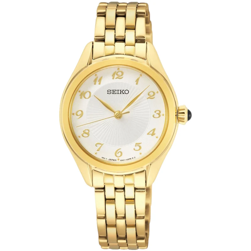 Montre Seiko Classic SUR384P1 Femme Quartz Doré Blanc