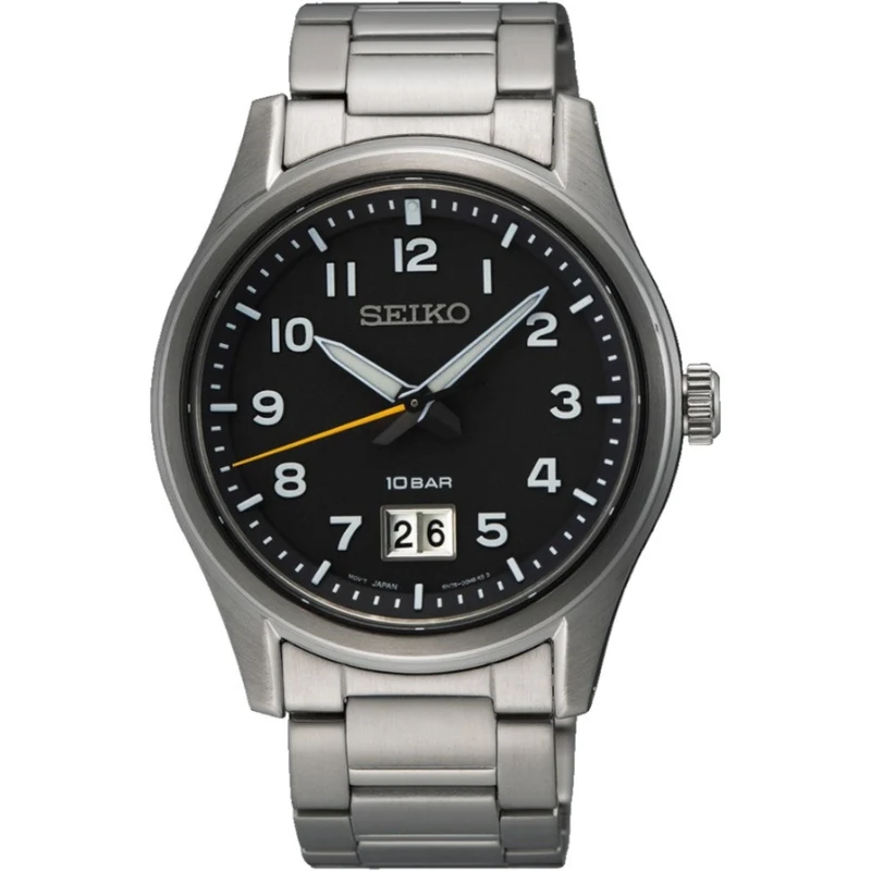 Montre Seiko Sports Homme SUR569P1 Noir Date Quartz