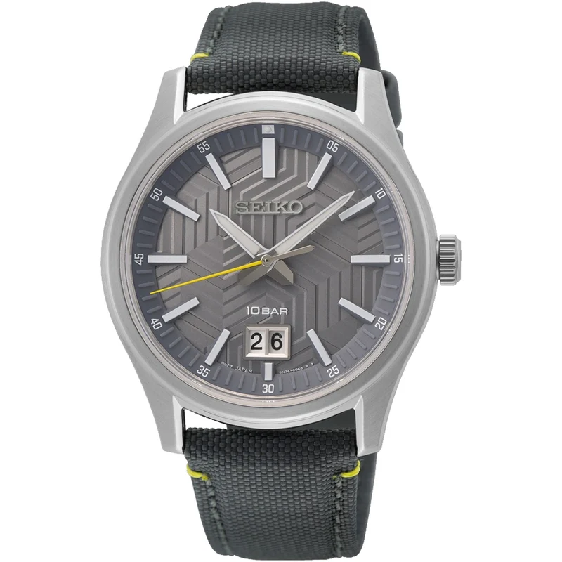 Montre Seiko Classic Homme SUR543P1 Gris Texturé Quartz
