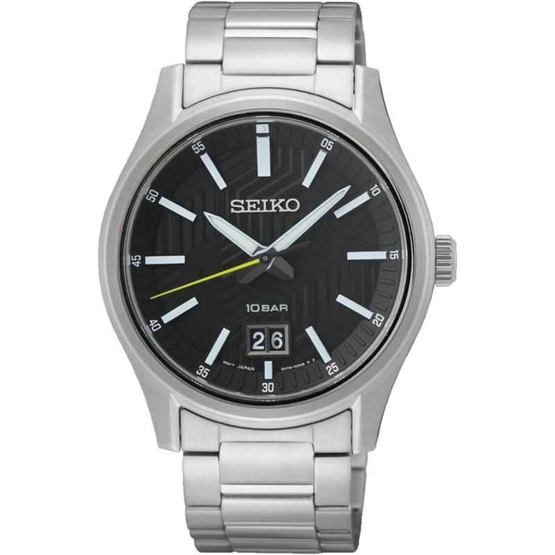Montre Seiko Classic Homme SUR535P1 Noir Date Quartz