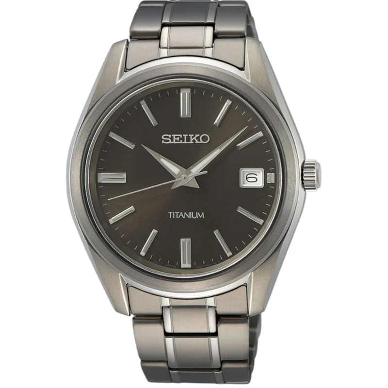 Montre Seiko Classic Homme SUR375P1 Noir Titane Quartz