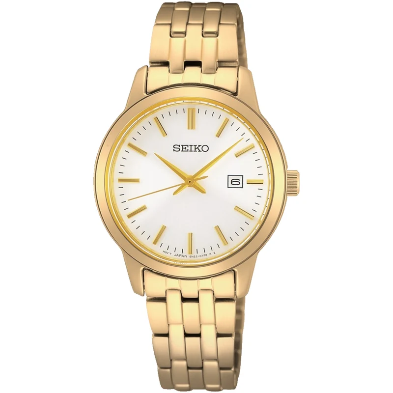 Montre Seiko Classic Femme SUR412P1 Blanc Doré Quartz