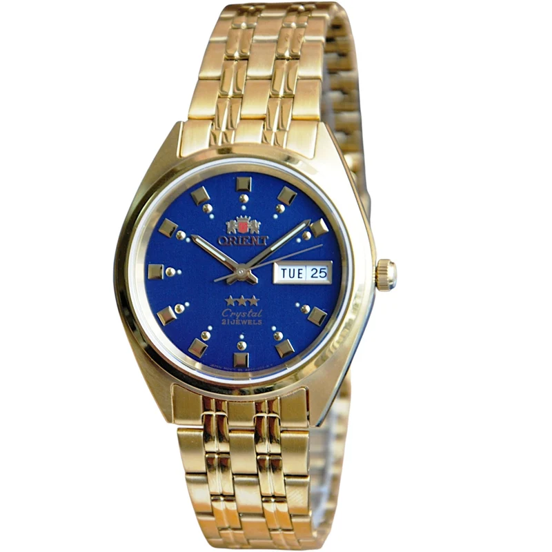 Montre Orient 3 Star FAB00001D9 Automatique Doré Bleu