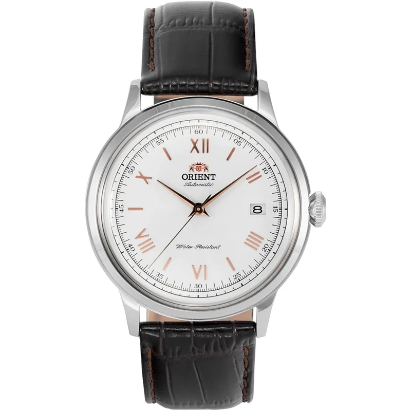 Montre Orient Bambino V2 TAC00008W0 Automatique Argenté Blanc Cuir