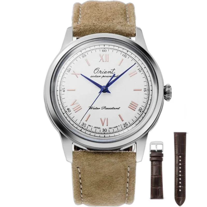 Montre Orient Bambino RA-WK0006S10B Quartz Solar Édition Limitée 75e Anniversaire Blanc
