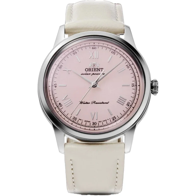 Montre Orient Bambino RA-WK0005P10B Quartz Solar Rose Cuir