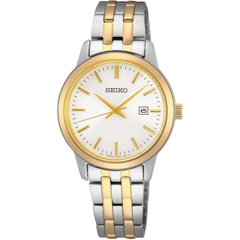 Montre Seiko Classic Femme SUR410P1 Blanc Doré Quartz