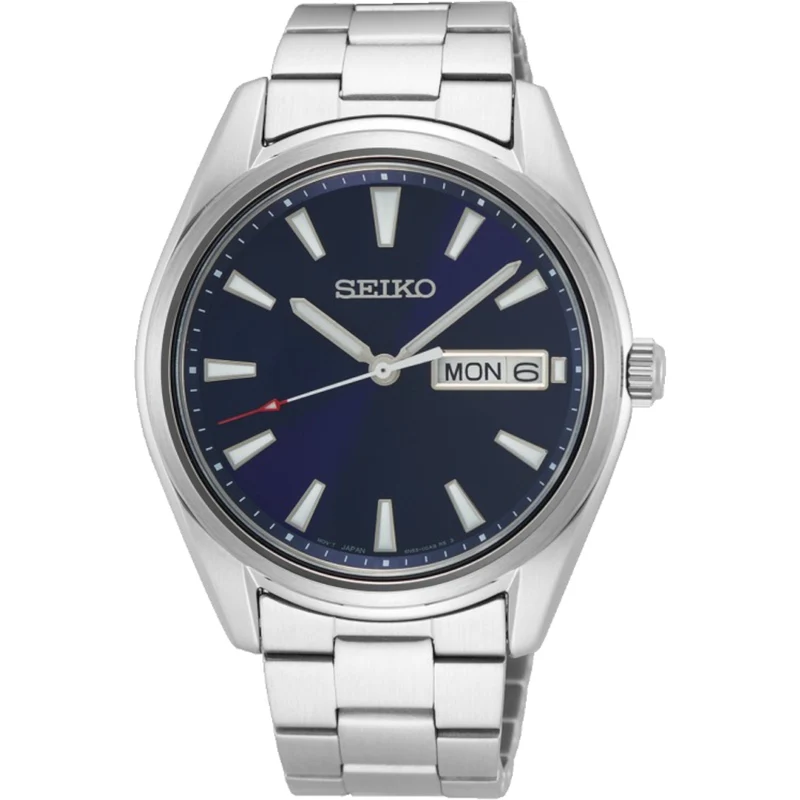 Montre Seiko Classic Homme SUR341P1 Bleu Jour / Date Quartz