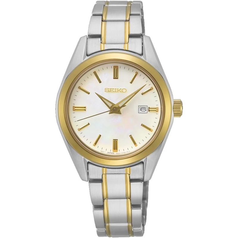 Montre Seiko Classic SUR636P1 Femme Quartz Blanc Nacré Doré