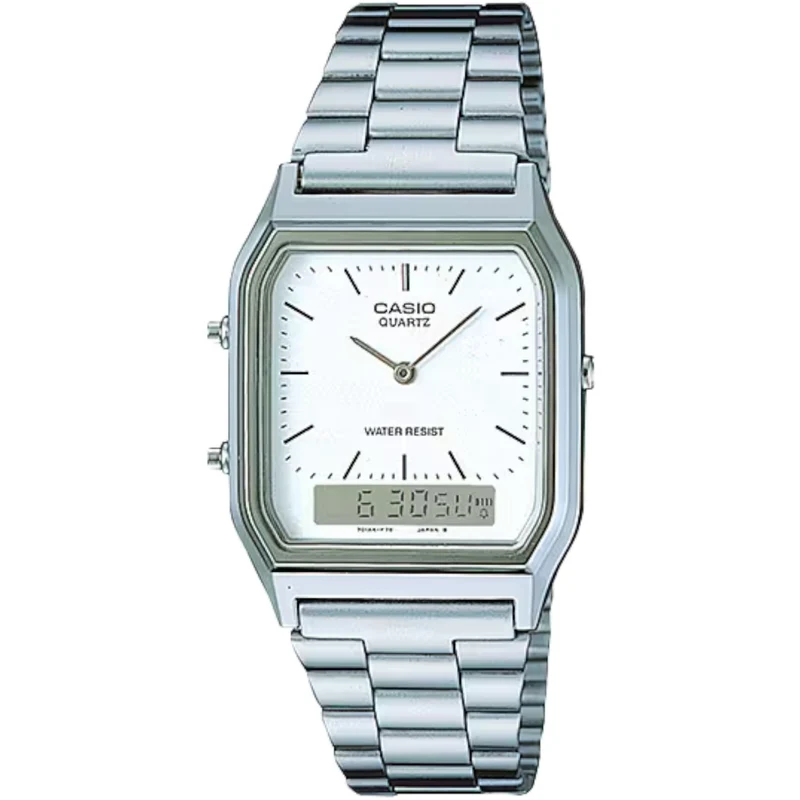 Montre Casio Vintage Mixte AQ-230A-7D Blanc