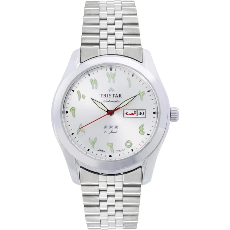 Montre Tristar Arabic Dial BA23WMSSM03 Blanc Argenté Automatique