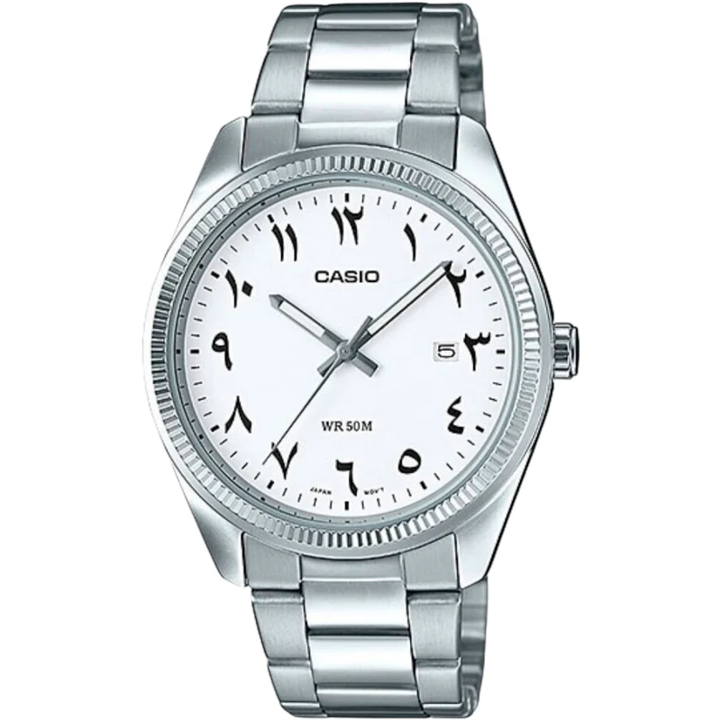 Montre Casio Arabic Dial Homme MTP-1302D-7B3 Blanc