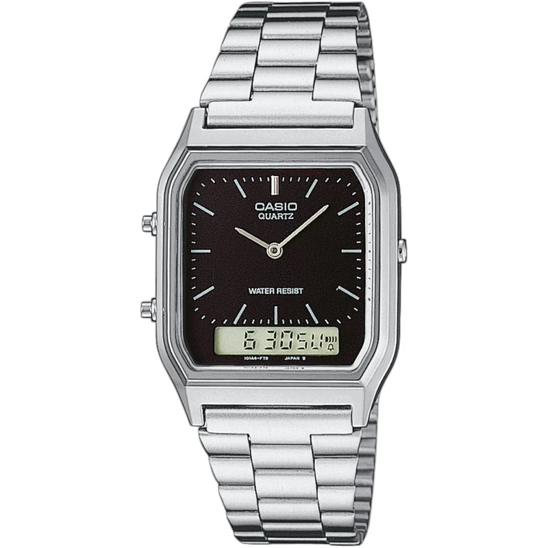 Montre Casio Vintage Mixte AQ-230A-1D Noir