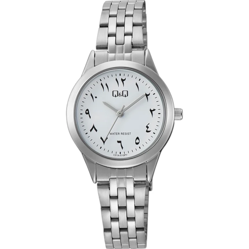 Montre Q&Q Arabic Dial C01A-010PY Femme Argenté