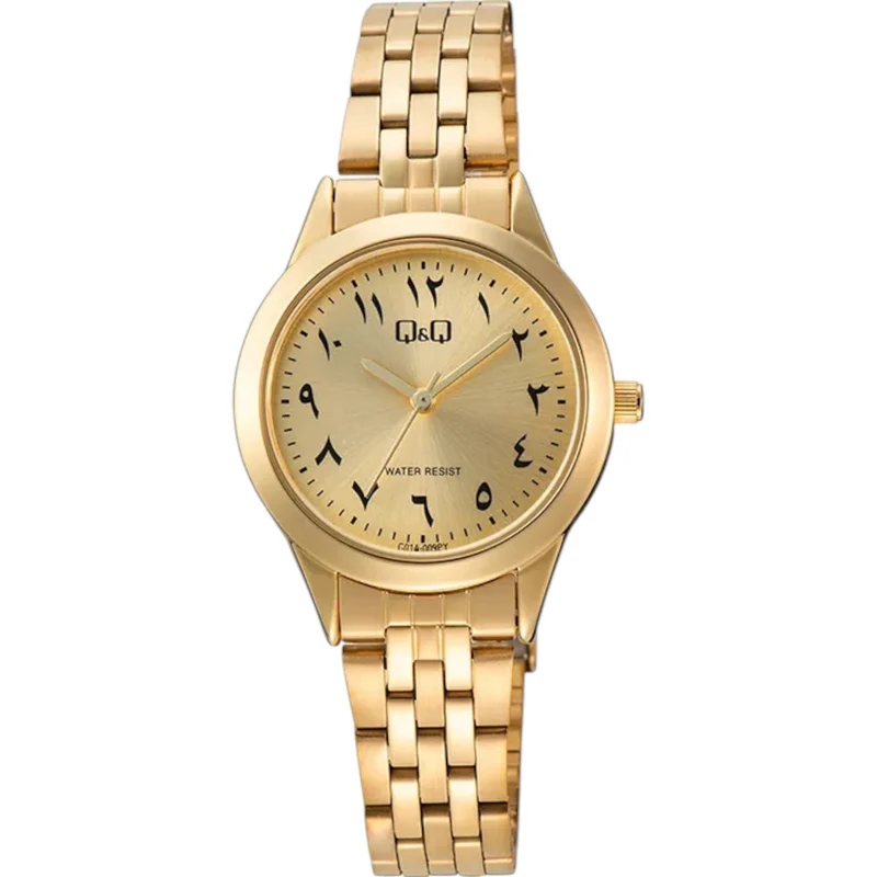 Montre Q&Q Arabic Dial C01A-009PY Femme Doré