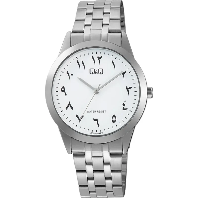 Montre Q&Q Arabic Dial C00A-014PY Homme Argenté