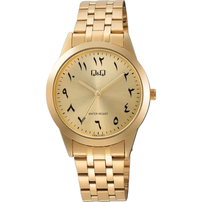Montre Q&Q Arabic Dial C00A-013PY Homme Doré
