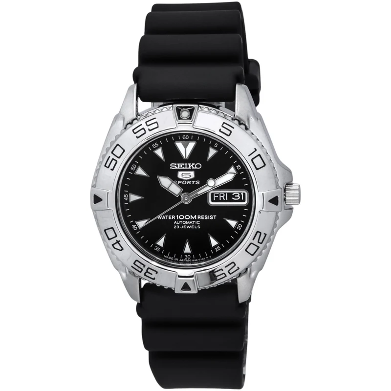 Montre Automatique Seiko 5 Sports SNZB33J2 Bracelet Caoutchouc Noir