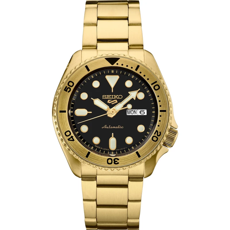 Montre Automatique Homme Seiko 5 Sports SRPK18 U.S. Special Creation Or Noir