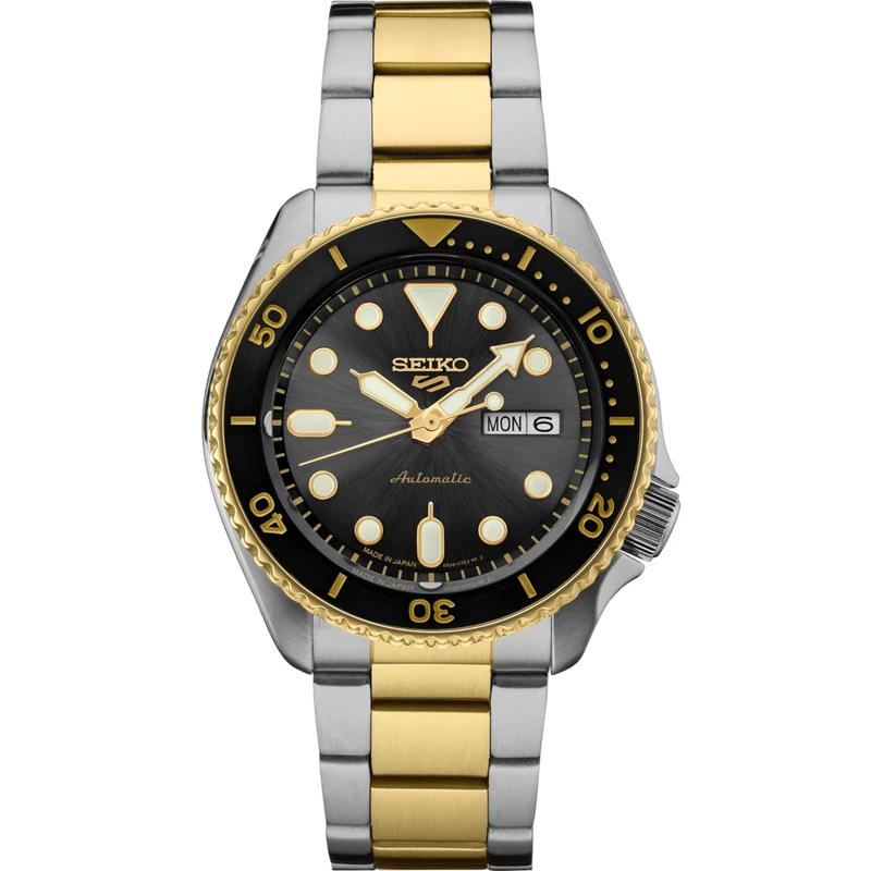 Montre Automatique Homme Seiko 5 Sports SRPK22 U.S. Special Creation Argenté Or Noir