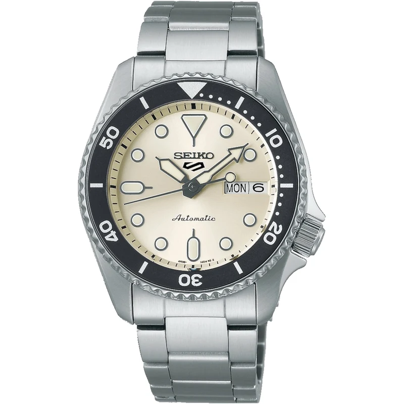 Montre Automatique Homme Seiko 5 Sports SRPK31K1 Beige Bracelet Acier