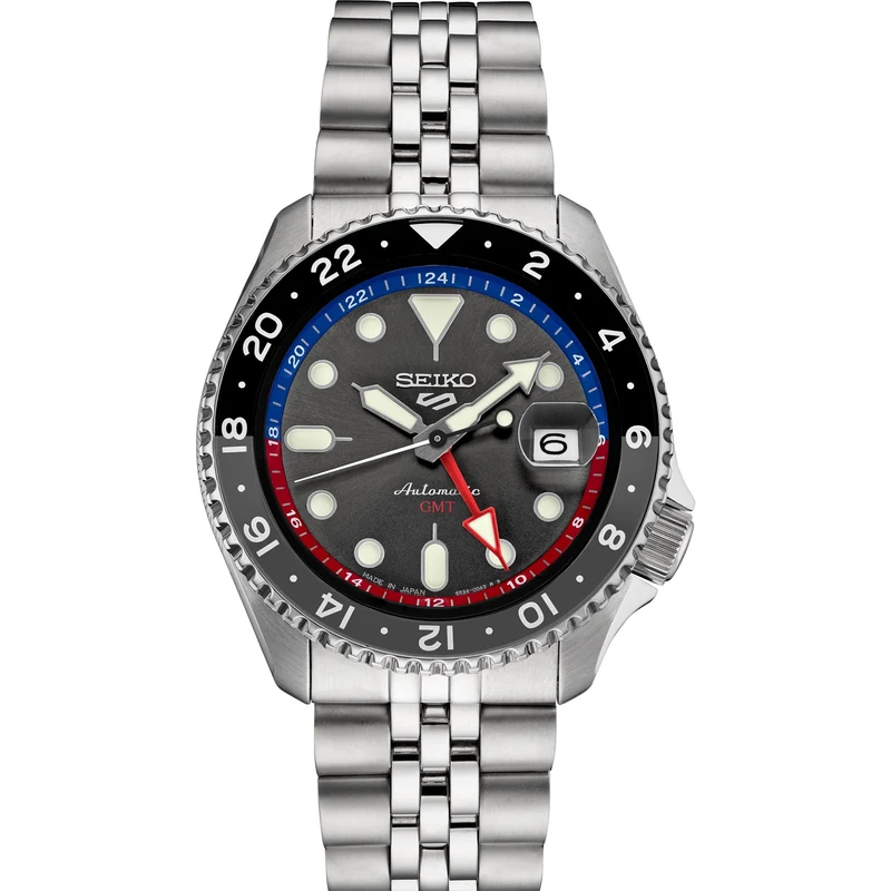 Montre Automatique Homme Seiko 5 Sports GMT SSK019K1 U.S. Special Creation Gris