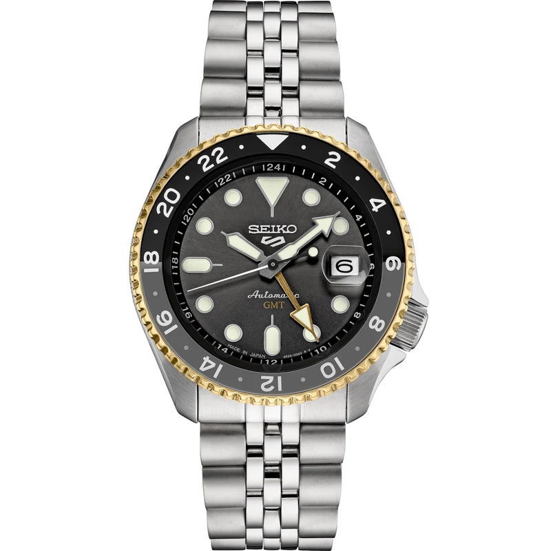 Montre Automatique Homme Seiko 5 Sports GMT SSK021 U.S. Special Creation Noir Doré