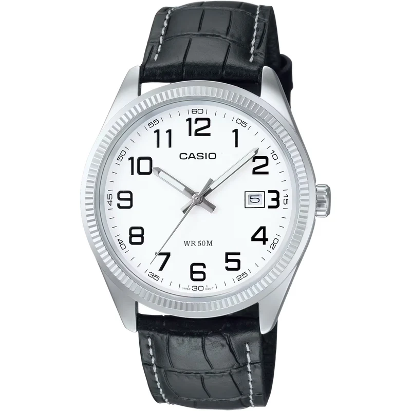 Montre Casio Homme MTP-1302PL-7B Blanc Cuir